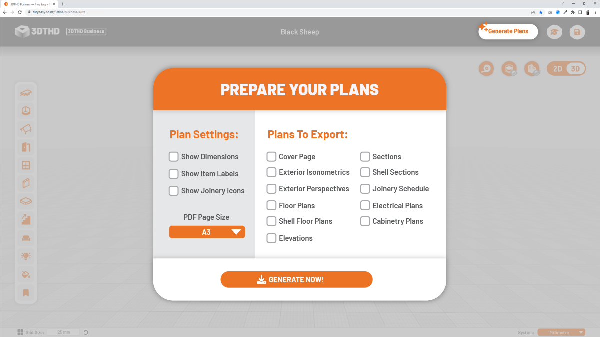 Generate Plans Tool