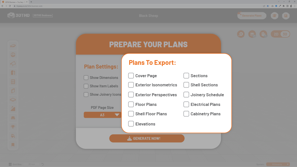 Plans To Export Settings